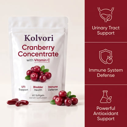 Cranberry Concentrate Softgels (40,000mg) UTI Relief Supplement
